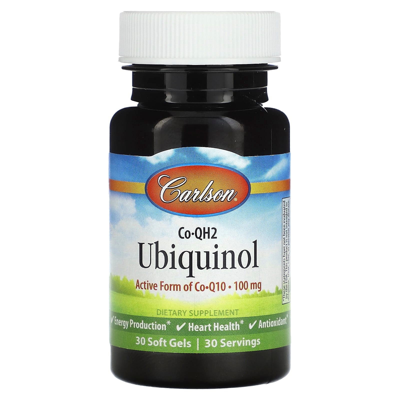Carlson Labs, Co.qh Ubiquinol 100 mg, 30 Softgels UPC 088395828003 | HiLife Vitamins