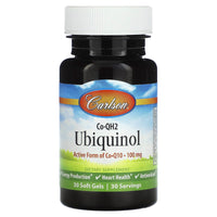 Carlson Labs, Co.qh Ubiquinol 100 mg, 30 Softgels UPC 088395828003 | HiLife Vitamins