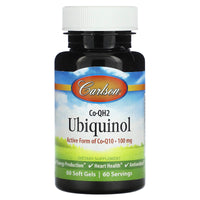 Carlson Labs, Co.qh Ubiquinol 100 mg, 60 Softgels UPC 088395828102 | HiLife Vitamins