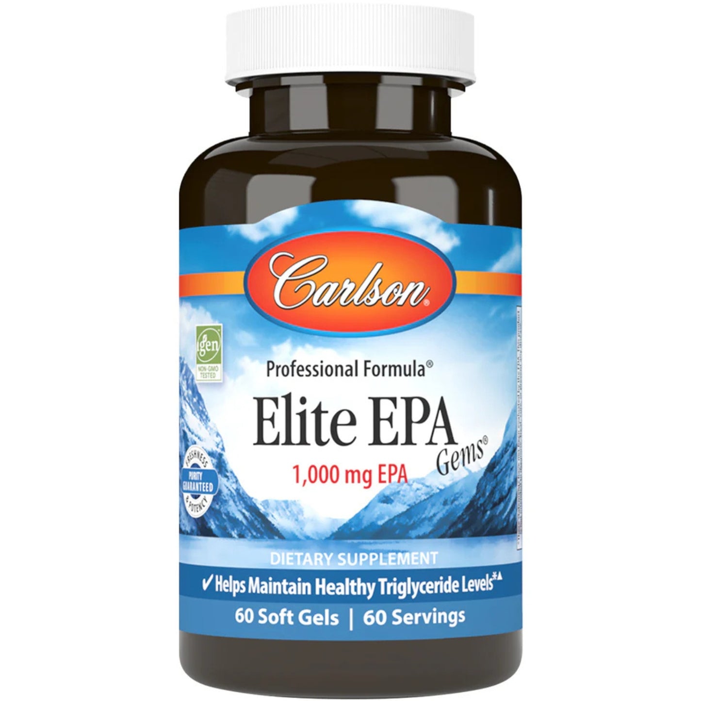 Carlson Labs, Elite EPA Gems, 120 Softgels UPC 088395016813 | HiLife Vitamins