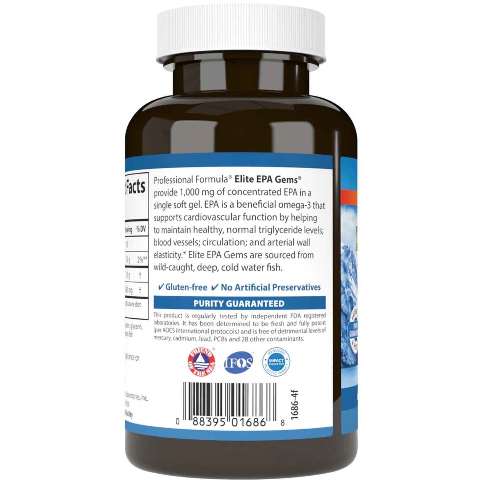 Carlson Labs, Elite EPA Gems, 120 Softgels UPC 088395016813 | HiLife Vitamins