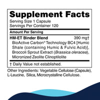 CellCore Biosciences, HM-ET Binder, 120 Capsules UPC 810131150181 | HiLife Vitamins
