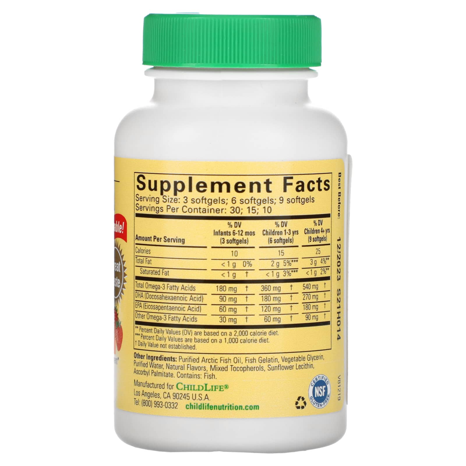 ChildLife Essentials, Pure Dha 250 mg, 90 Softgels UPC 608274105508 | Hilife Vitamins