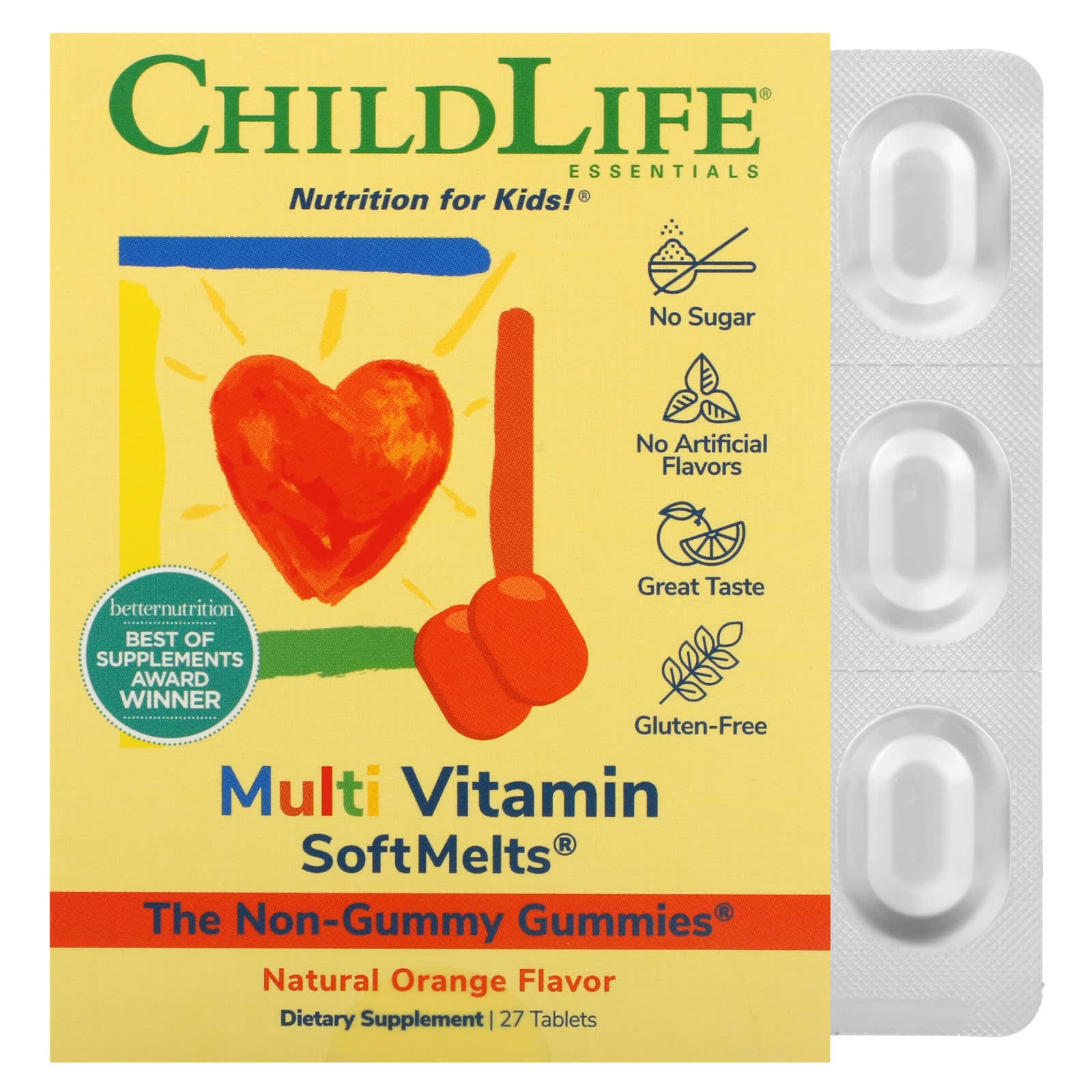 ChildLife Essentials, Multi Vitamin SoftMelts, 27 TABLET UPC 608274108509 | Hilife Vitamins
