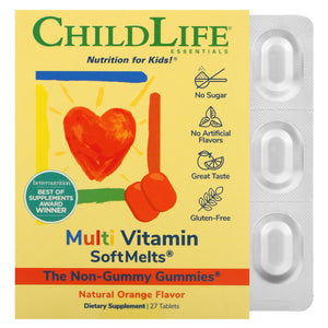 CHILDLIFE, Multi Vitamin SoftMelts, 27 TABLET - 608274108509 | Hilife Vitamins