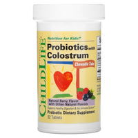 ChildLife Essentials, Probiotics Plus Colostrum Chewable, 90 Tablets UPC 608274111004 | Hilife Vitamins