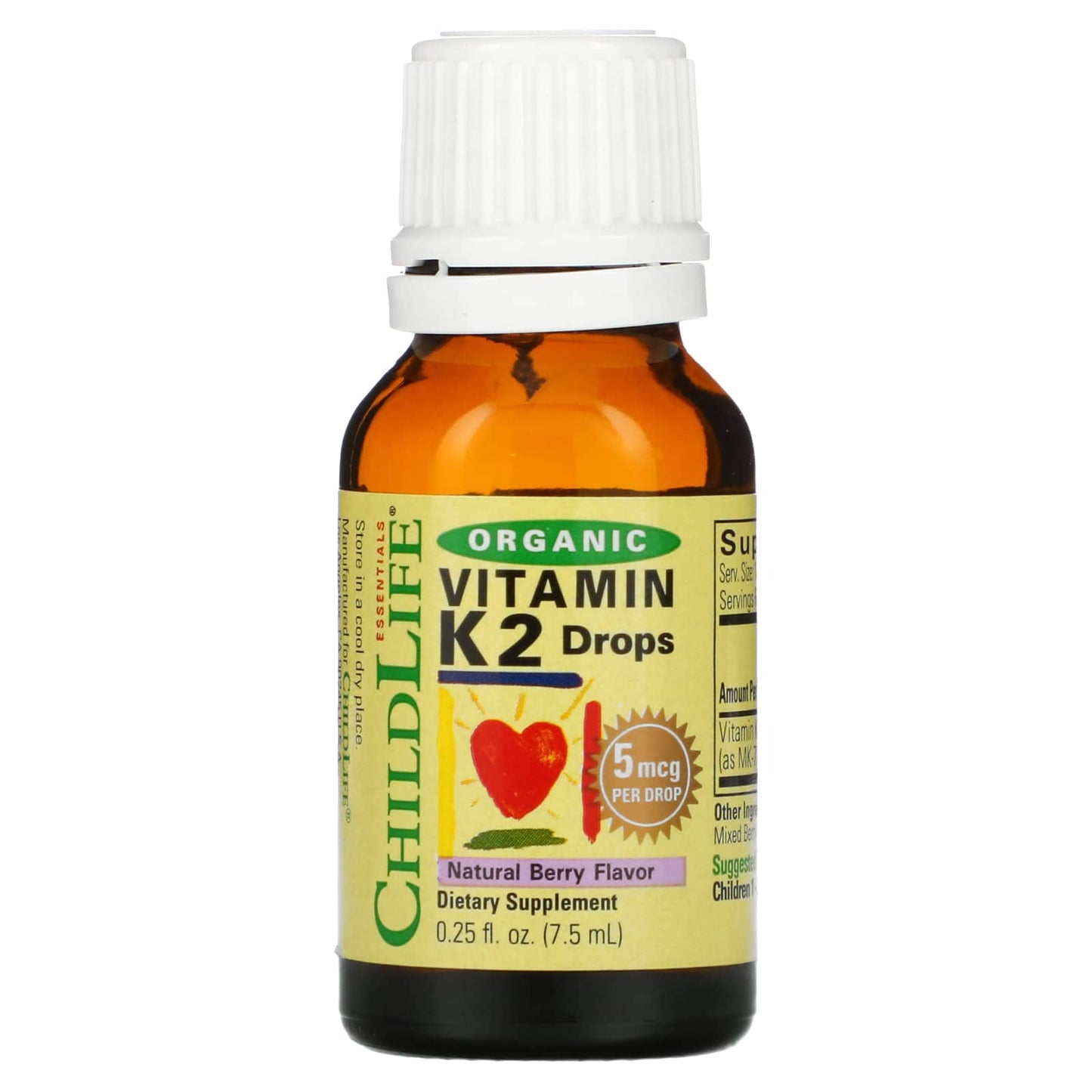 ChildLife Essentials, Organic Vitamin K2 Natural Berry, 0.4 oz UPC 608274145009 | Hilife Vitamins