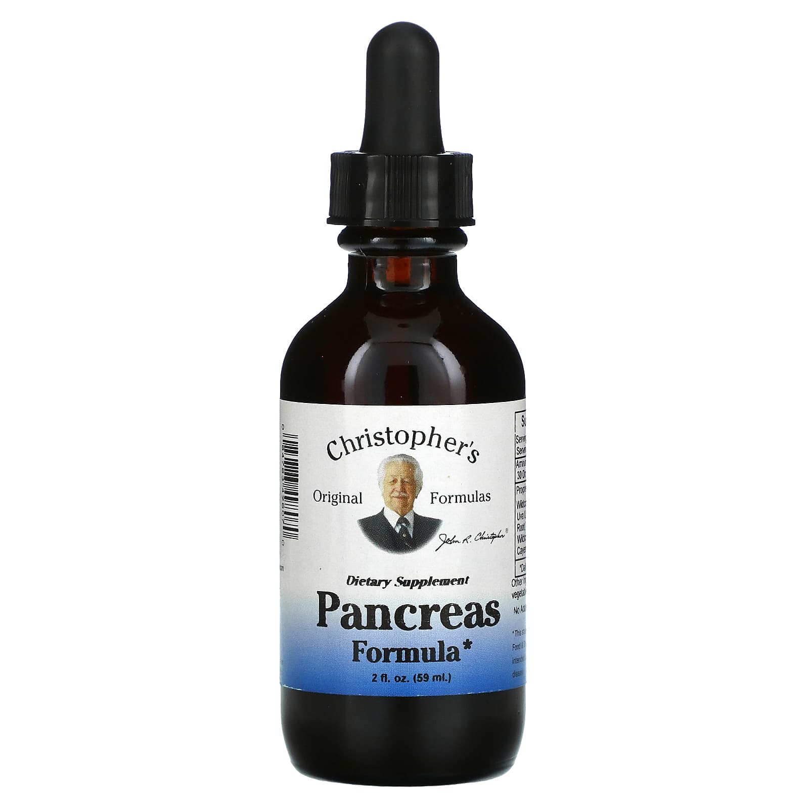 Christopher's Original Formulas, Pancreas Formula, 2 fl oz (59 ml) UPC 084783498070 | Hilife Vitamins