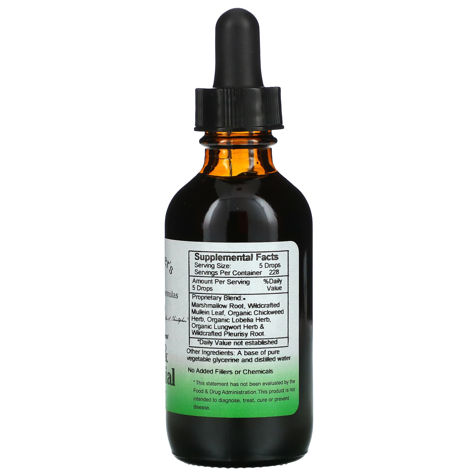 Christopher's Original Formulas, Lung & Bronchial Formula, 2 fl oz (59 ml) UPC 084783498155 | Hilife Vitamins