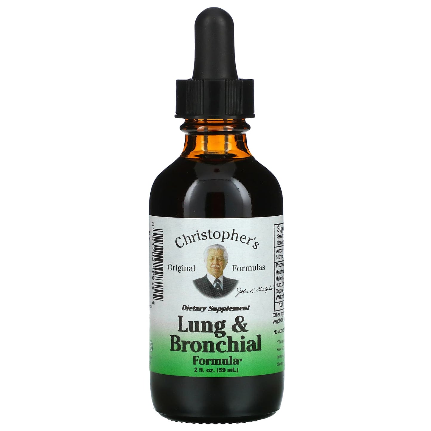 Christopher's Original Formulas, Lung & Bronchial Formula, 2 fl oz (59 ml) UPC 084783498155 | Hilife Vitamins