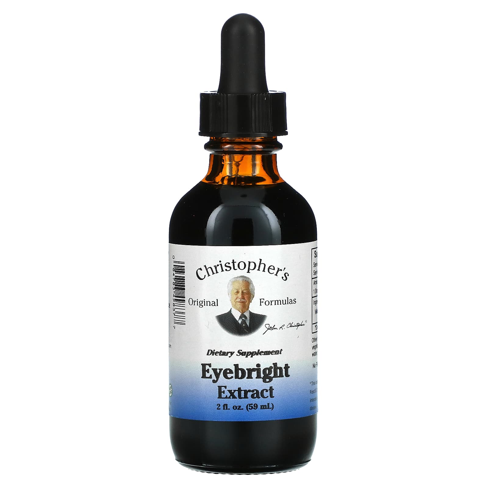 Christopher's Original Formulas, Eyebright Extract, 2 fl oz (59 ml) UPC 084783498377 | Hilife Vitamins