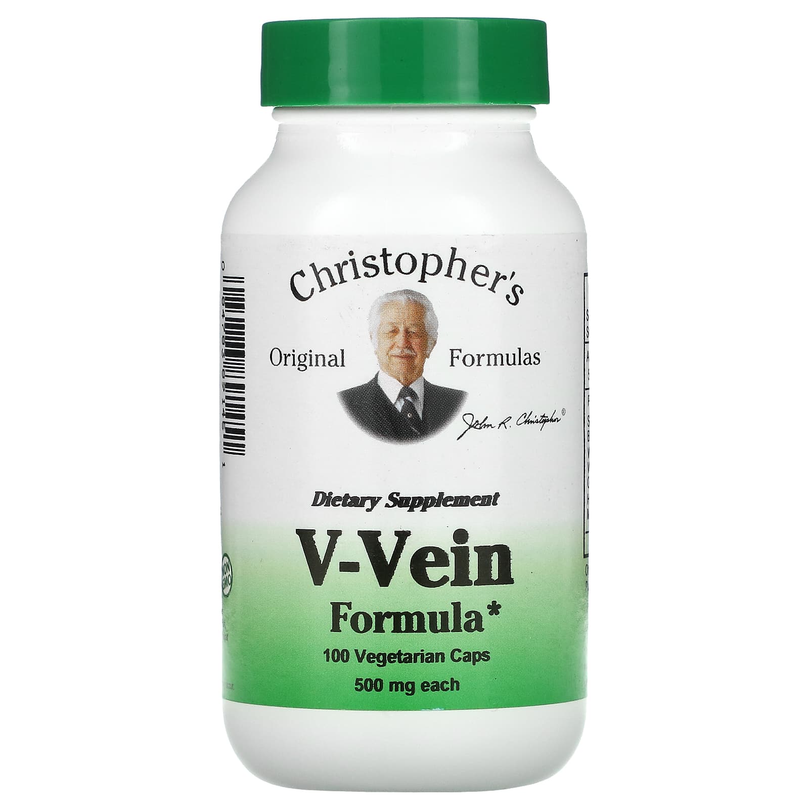 Christopher's Original Formulas, V-Vein Formula, 500 mg, 100 Vegetarian Caps UPC 084783891451 | Hilife Vitamins