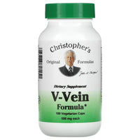 Christopher's Original Formulas, V-Vein Formula, 500 mg, 100 Vegetarian Caps UPC 084783891451 | Hilife Vitamins