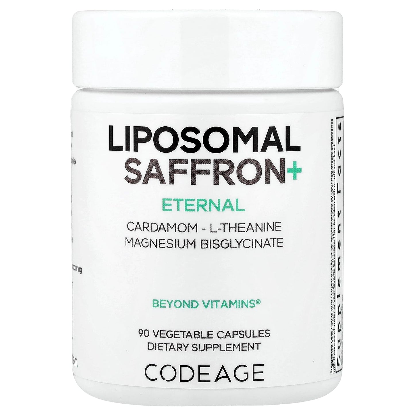 Codeage, Eternal, Liposomal Saffron+, 90 Vegetable Capsules UPC 810196120129 | Hilife Vitamins