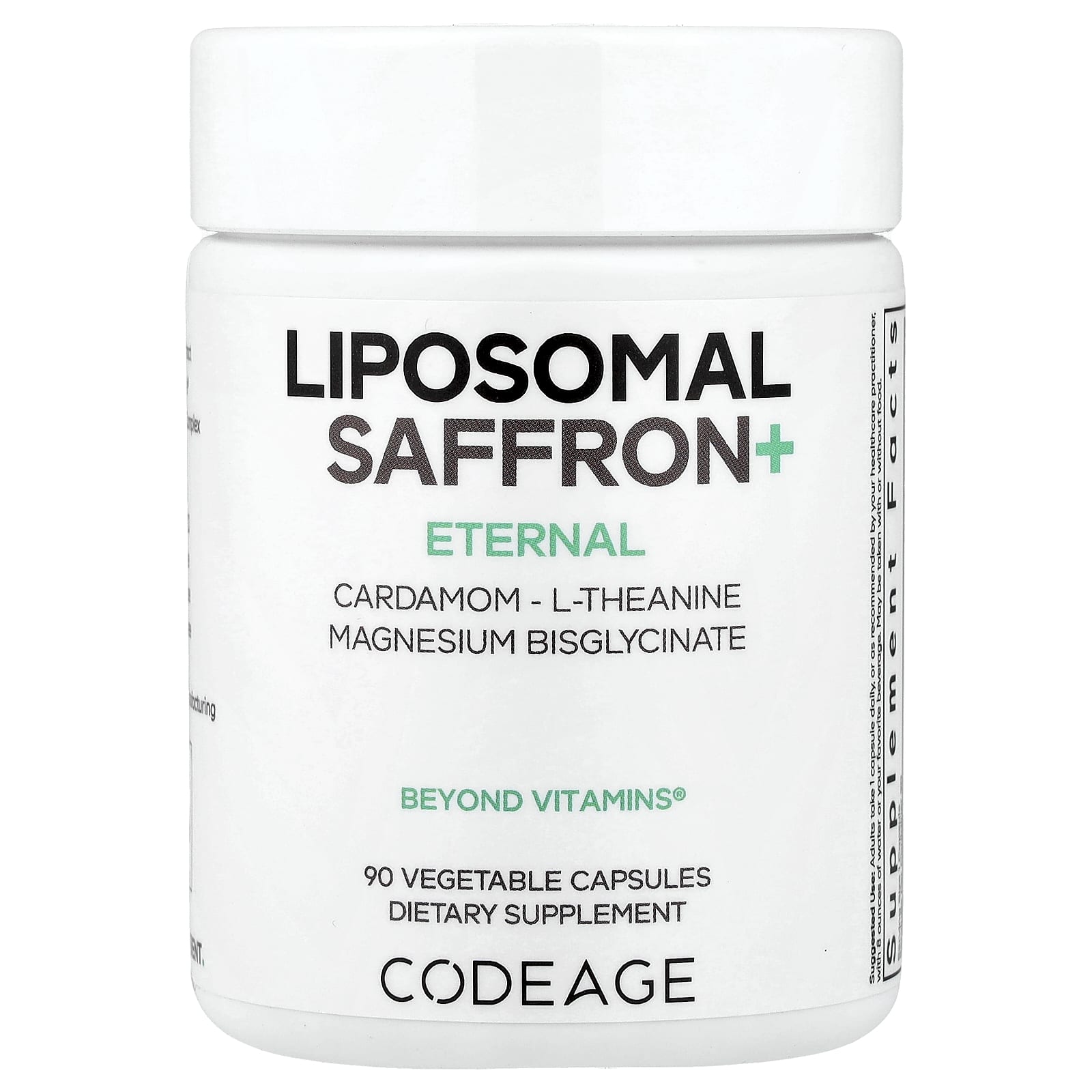 Codeage, Eternal, Liposomal Saffron+, 90 Vegetable Capsules UPC 810196120129 | Hilife Vitamins