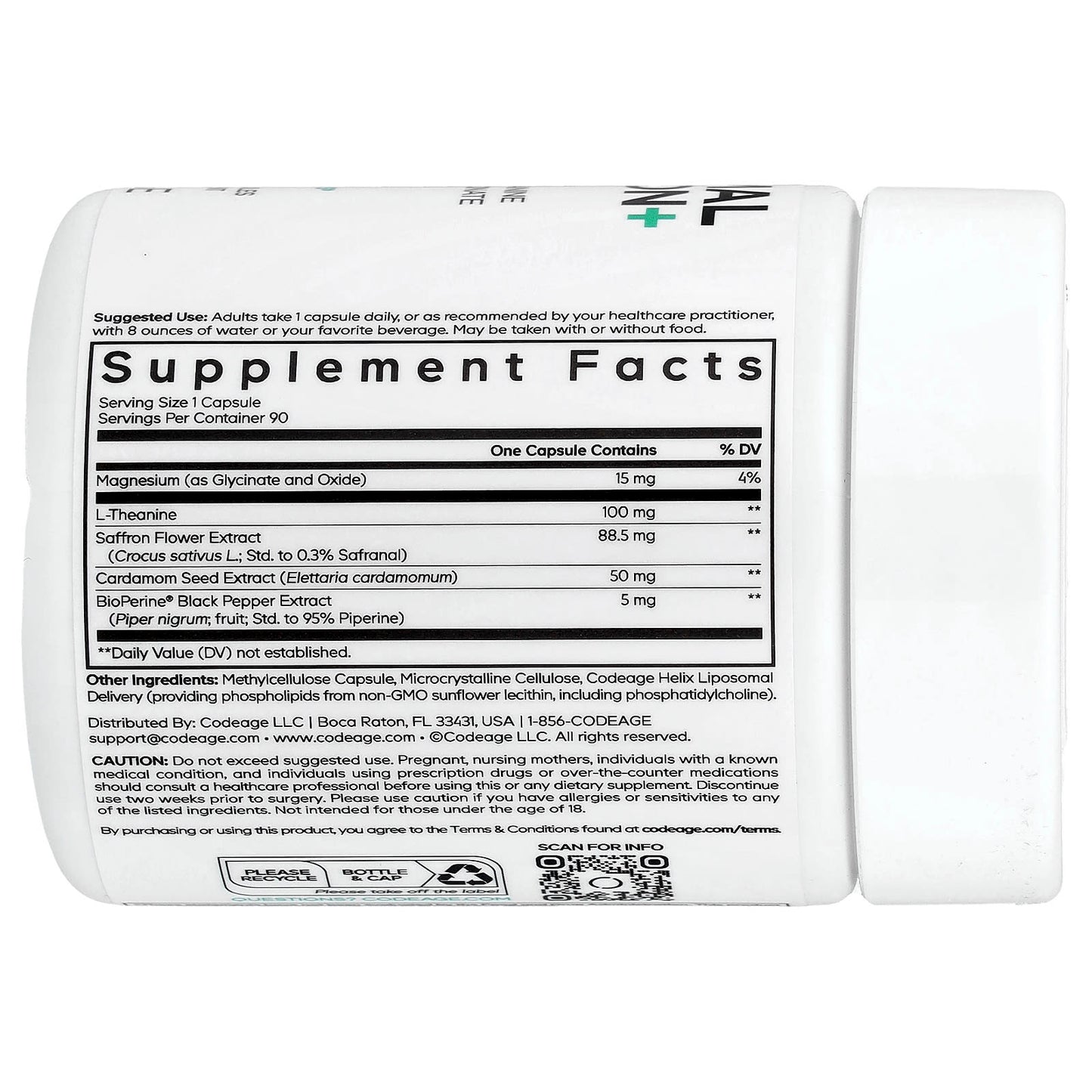 Codeage, Eternal, Liposomal Saffron+, 90 Vegetable Capsules UPC 810196120129 | Hilife Vitamins