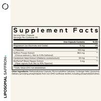 Codeage, Eternal, Liposomal Saffron+, 90 Vegetable Capsules UPC 810196120129 | Hilife Vitamins