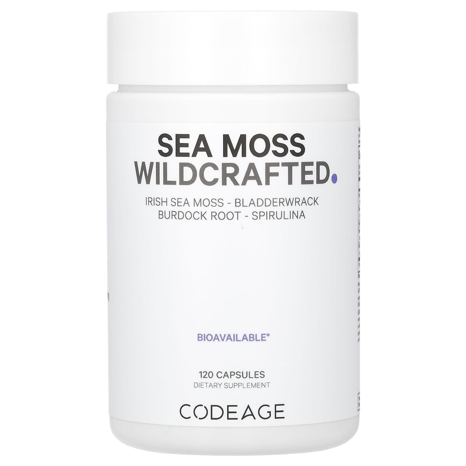 Codeage, Sea Moss, Wildcrafted, 120 capsules UPC 850026121216 | HiLife Vitamins