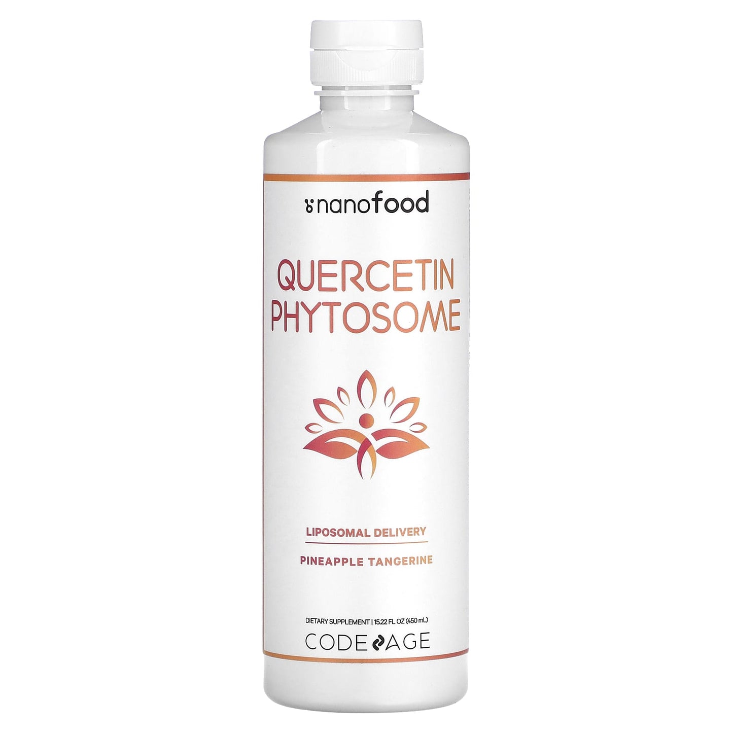Codeage, Quercetin Phytosome, Pineapple Tangerine, 15.22 fl oz (450 ml) UPC 850026121513 | HiLife Vitamins