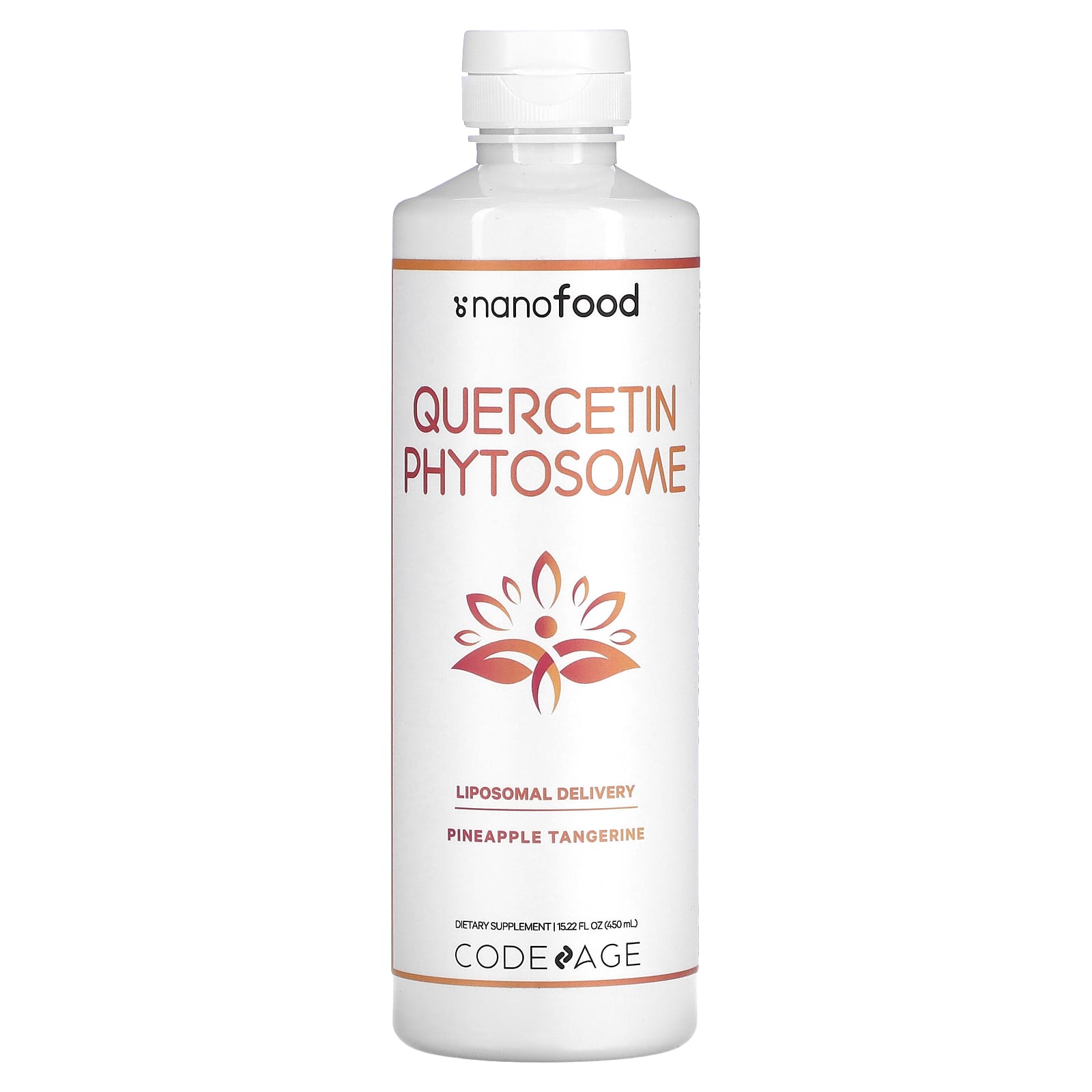 Codeage, Quercetin Phytosome, Pineapple Tangerine, 15.22 fl oz (450 ml) UPC 850026121513 | HiLife Vitamins
