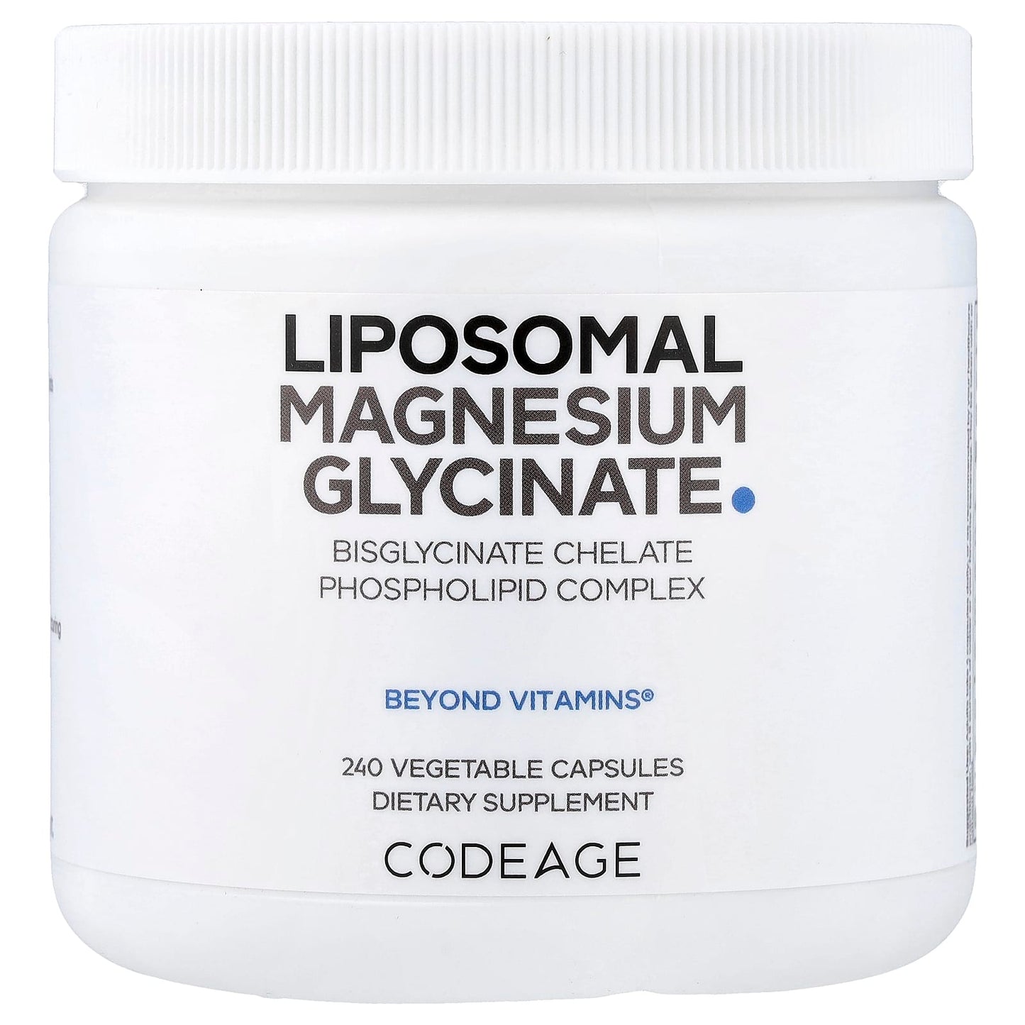 Codeage, Liposomal Magnesium Glycinate, 240 capsules UPC 850026121643 | HiLife Vitamins