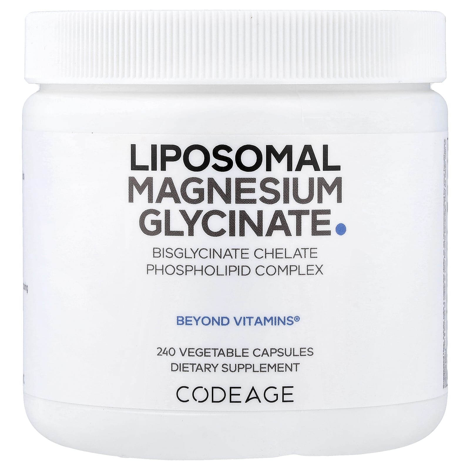 Codeage, Liposomal Magnesium Glycinate, 240 capsules UPC 850026121643 | HiLife Vitamins