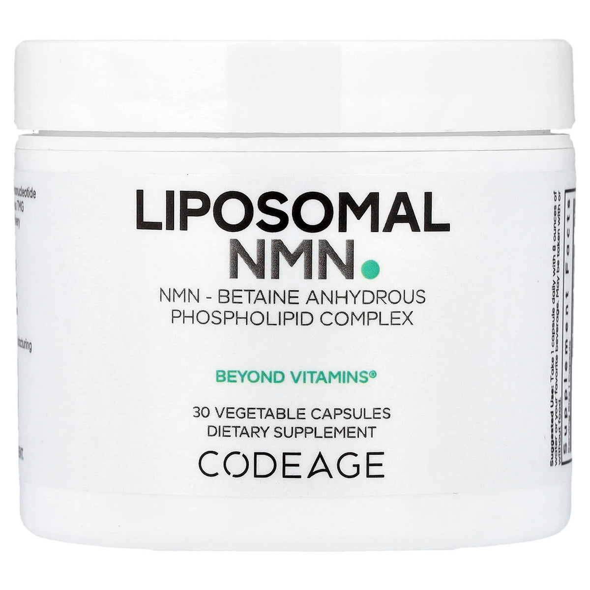 Codeage, Liposomal NMN, 30 Vegetable Capsules UPC 850026121827 | Hilife Vitamins