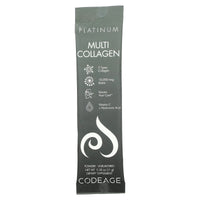 Codeage, Platinum, Multi Collagen Peptides, Biotin, Keratin, Vitamin C, Unflavored, 30 Packets UPC 850043333661 | HiLife Vitamins