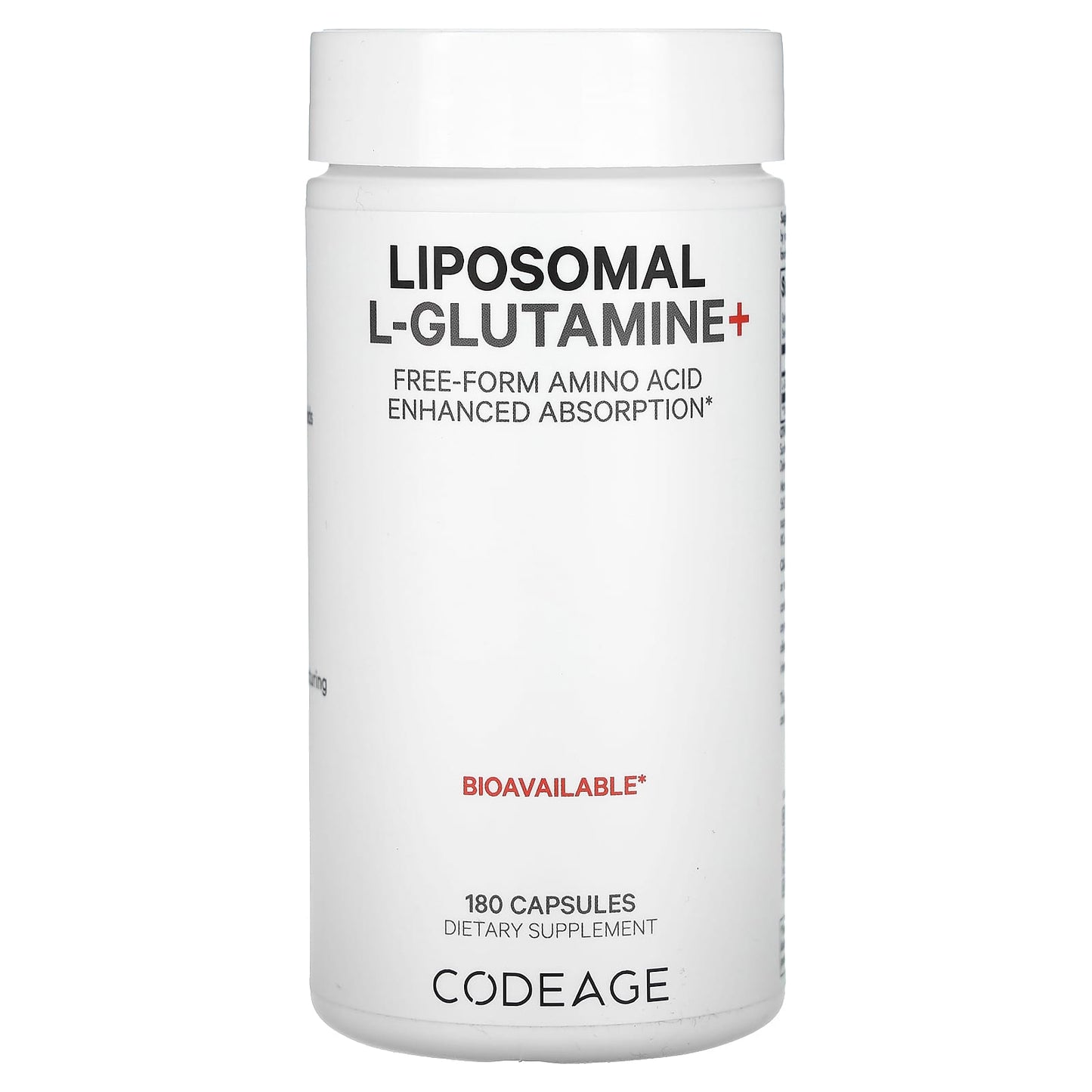 Codeage, Liposomal L-Glutamine+, 180 capsules UPC 850043333791 | HiLife Vitamins