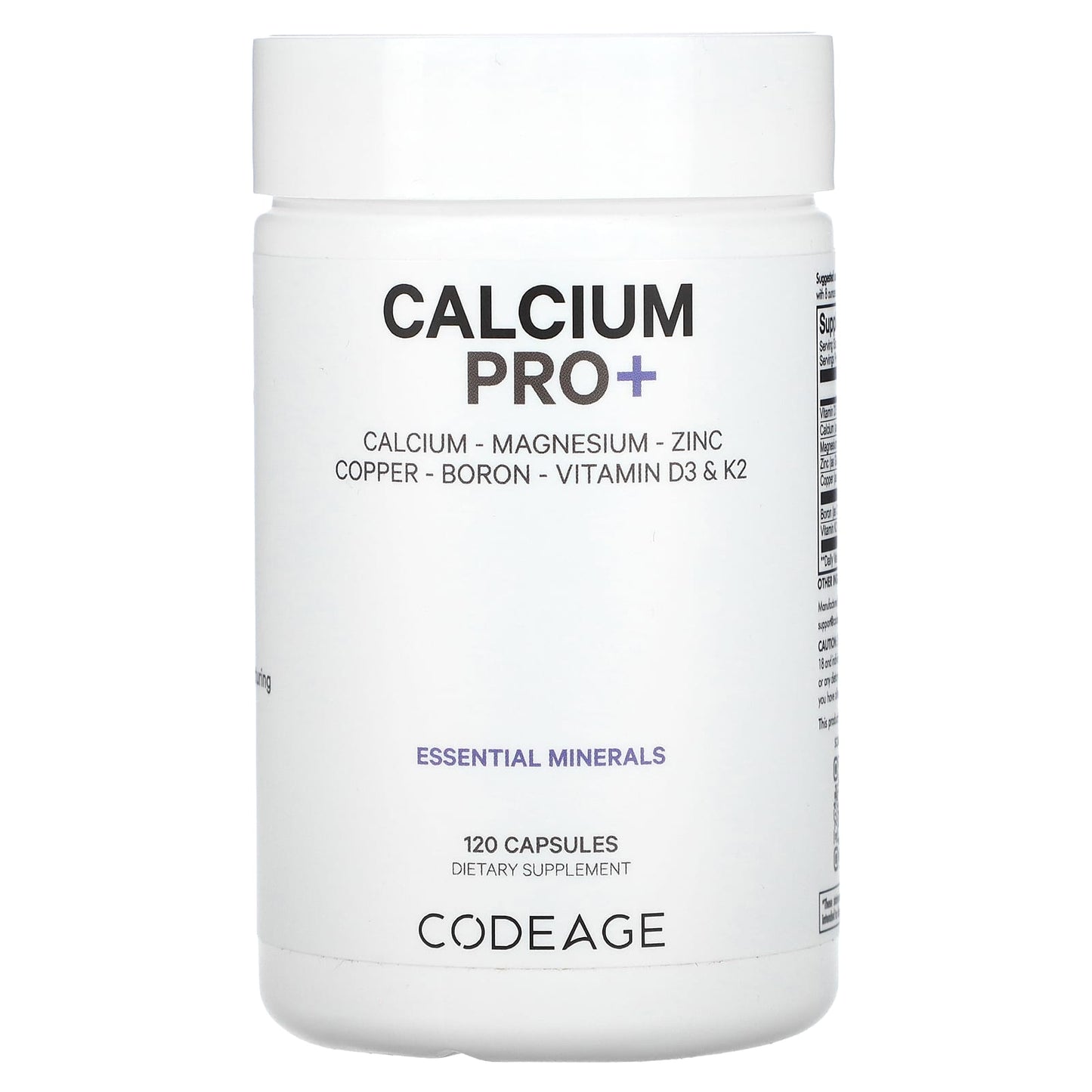 Codeage, Codeage, Calcium Pro+, 120 Capsules UPC 850043333944 | HiLife Vitamins