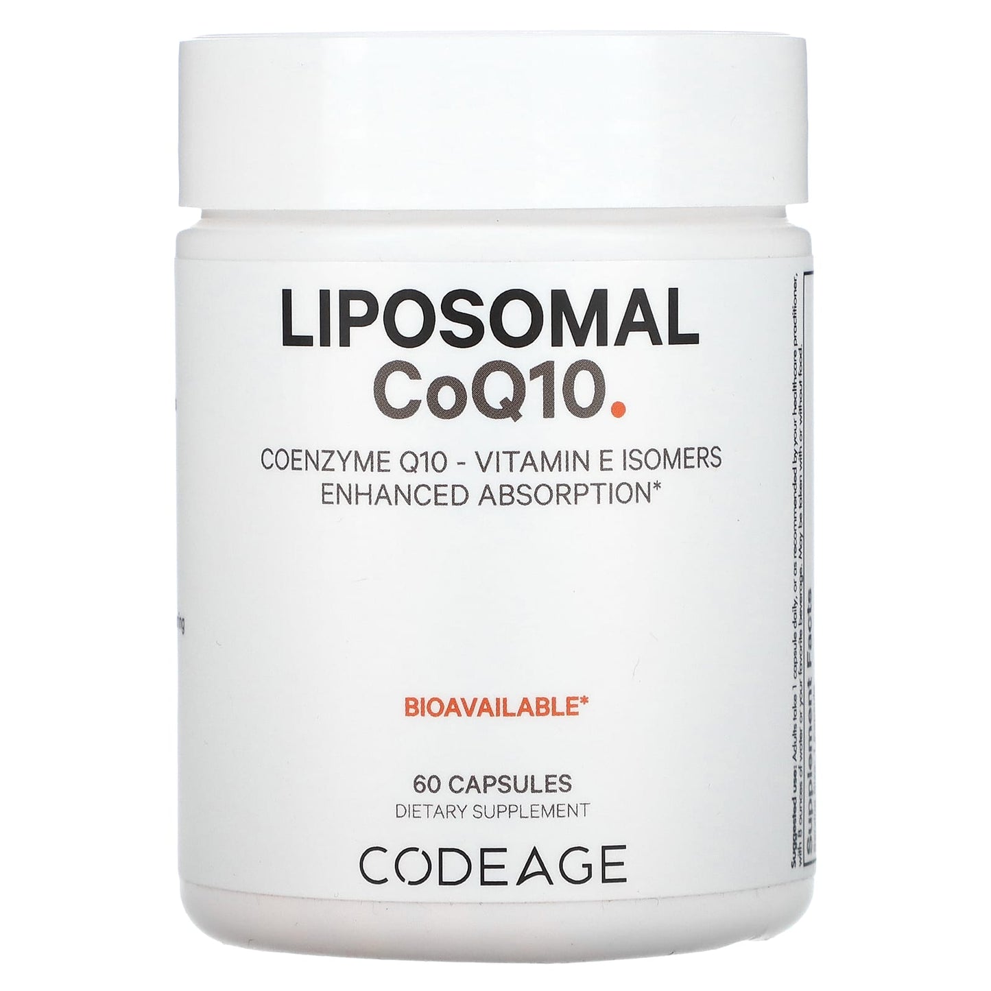 Codeage, Liposomal CoQ10, 60 Capsules UPC 850043333951 | HiLife Vitamins