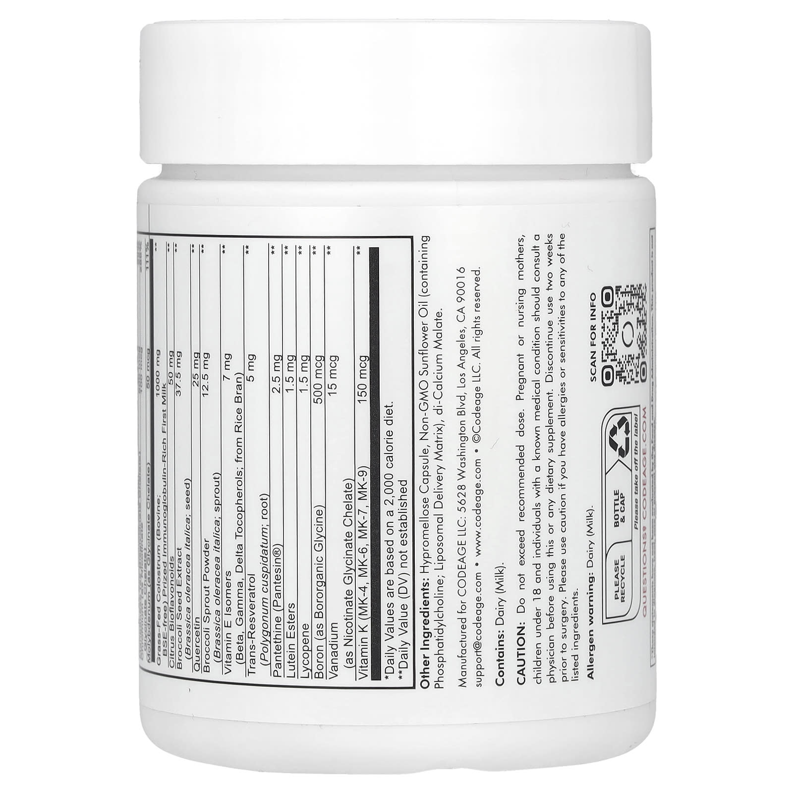 Codeage, Multivitamin Recovery Elite Max, 90 Capsules UPC 850043333975 | HiLife Vitamins