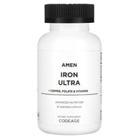 Codeage, Amen, Iron Ultra, 60 Vegetable Capsules UPC 850049609012 | HiLife Vitamins