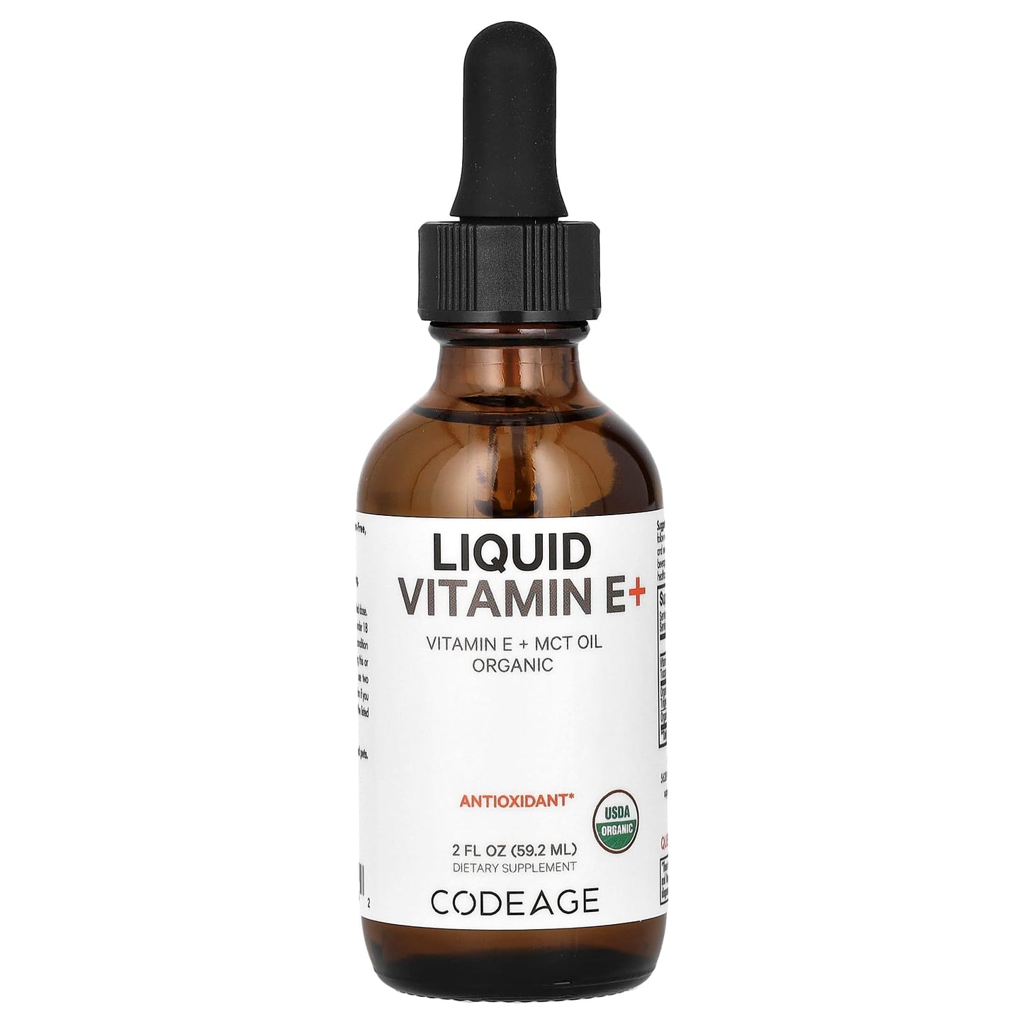 Codeage, Liquid Vitamin E+, Unflavored, 2 fl oz (59.2 ml) UPC 850049609142 | HiLife Vitamins