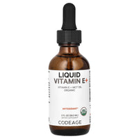 Codeage, Liquid Vitamin E+, Unflavored, 2 fl oz (59.2 ml) UPC 850049609142 | HiLife Vitamins