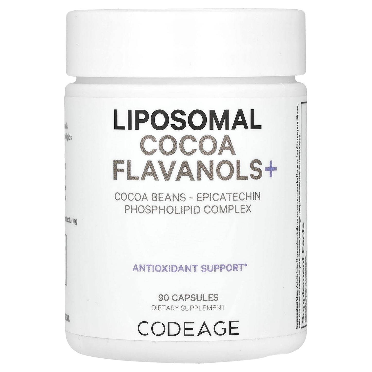 Codeage, Liposomal Cocoa Flavanols+, 90 Capsules UPC 850049609272 | HiLife Vitamins