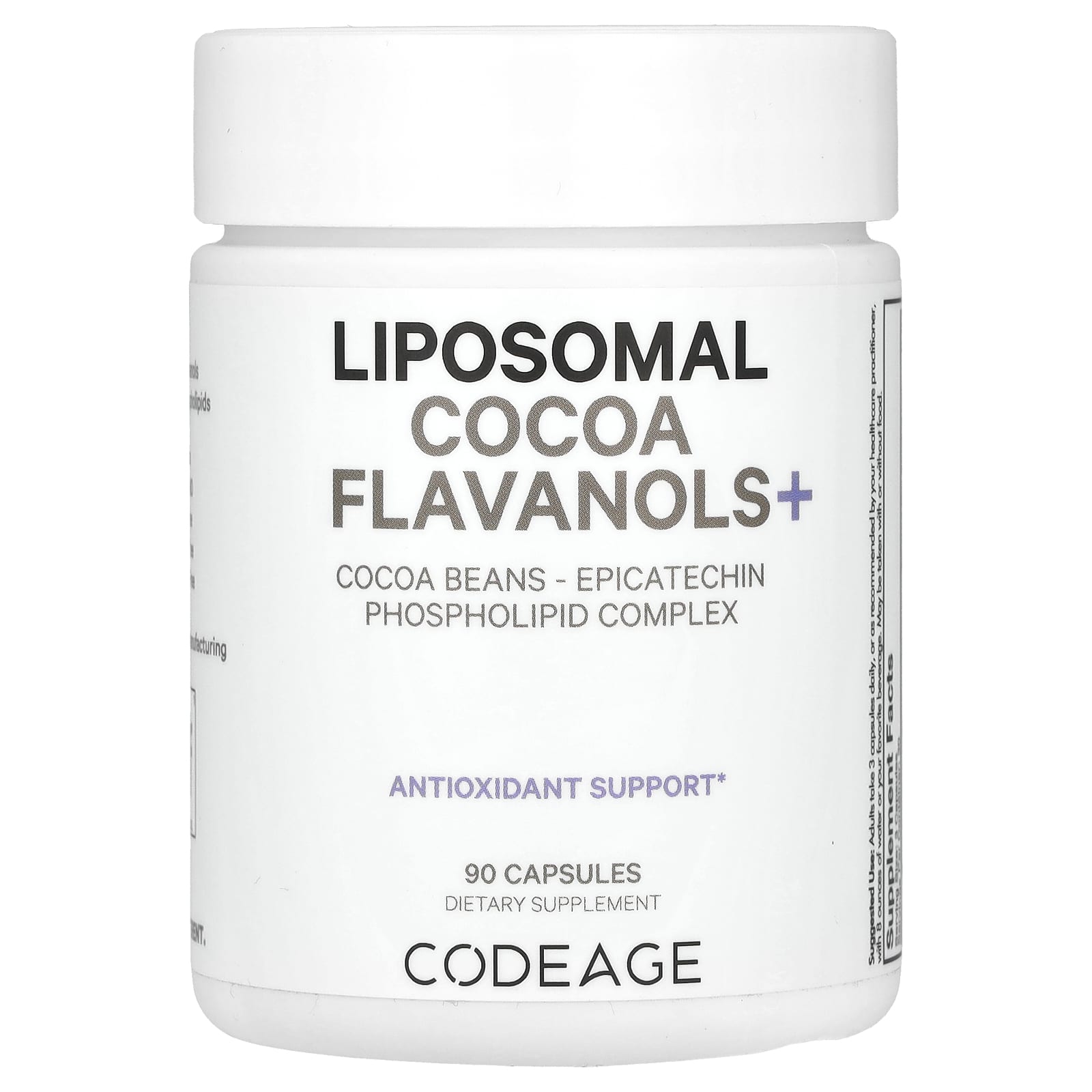 Codeage, Liposomal Cocoa Flavanols+, 90 Capsules UPC 850049609272 | HiLife Vitamins