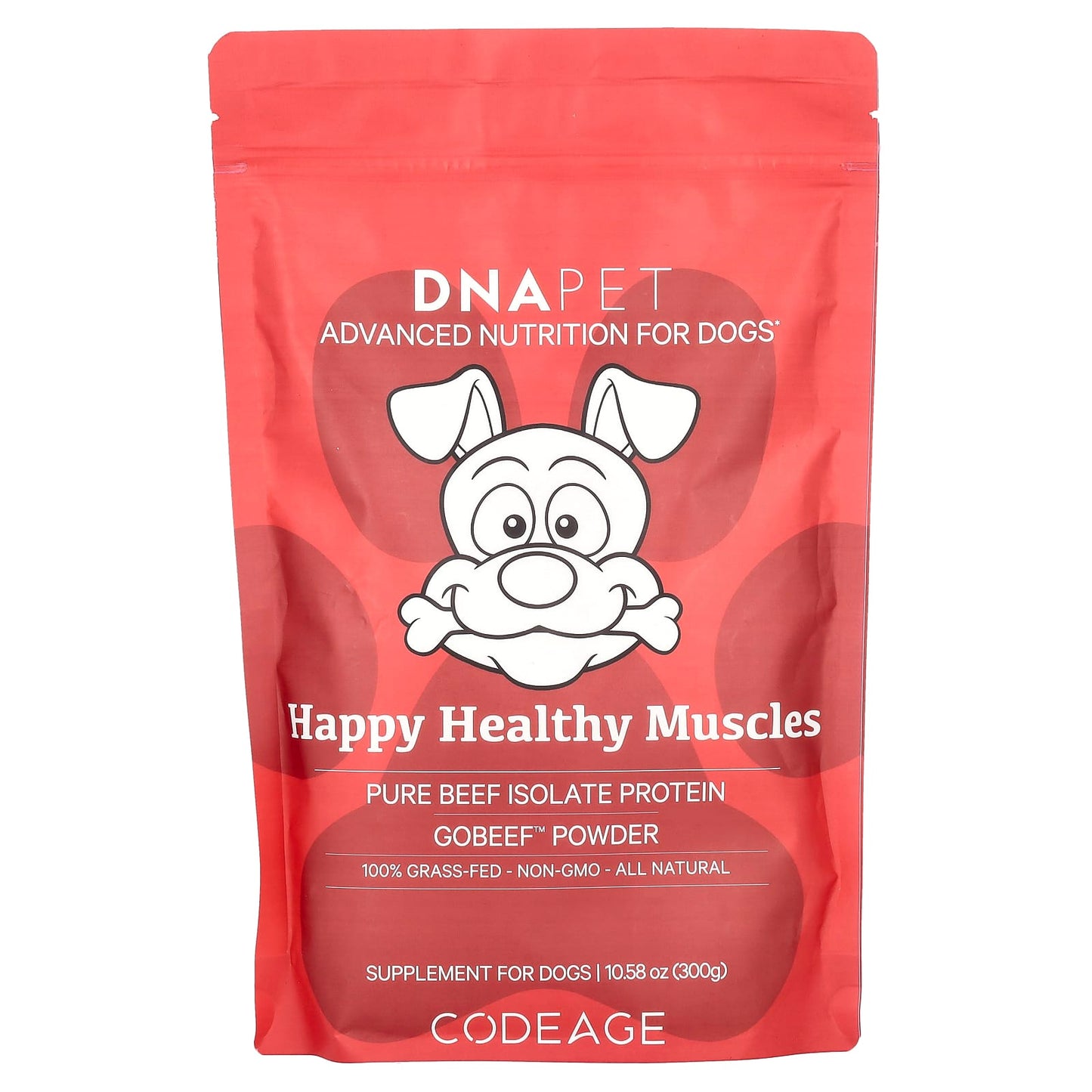 Codeage, DNA Pet, Happy Healthy Muscles, For Dogs, Unflavored, 10.58 oz (300 g) UPC 850049609371 | HiLife Vitamins