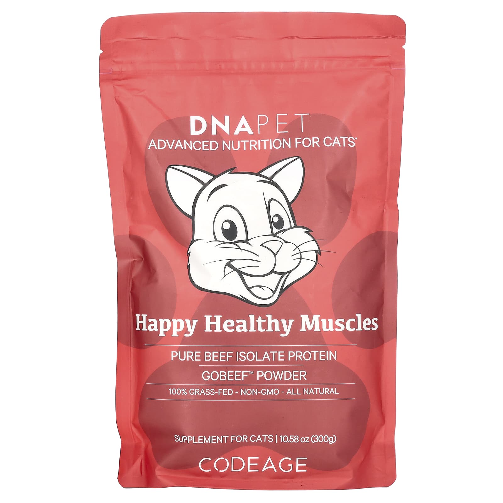 Codeage, DNA Pet, Happy Healthy Muscles, For Cats, Unflavored, 10.58 oz (300 g) UPC 850049609388 | HiLife Vitamins