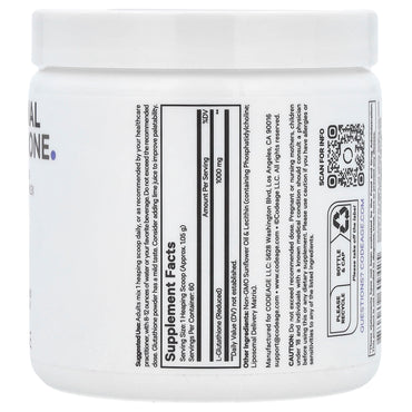 Codeage, Liposomal Glutathione Powder, Unflavored, 2.22 oz (63 g) UPC 850049609425 | HiLife Vitamins