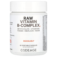 Codeage, Raw Vitamin B-Complex, 60 Vegetable Capsules UPC 850049609593 | HiLife Vitamins