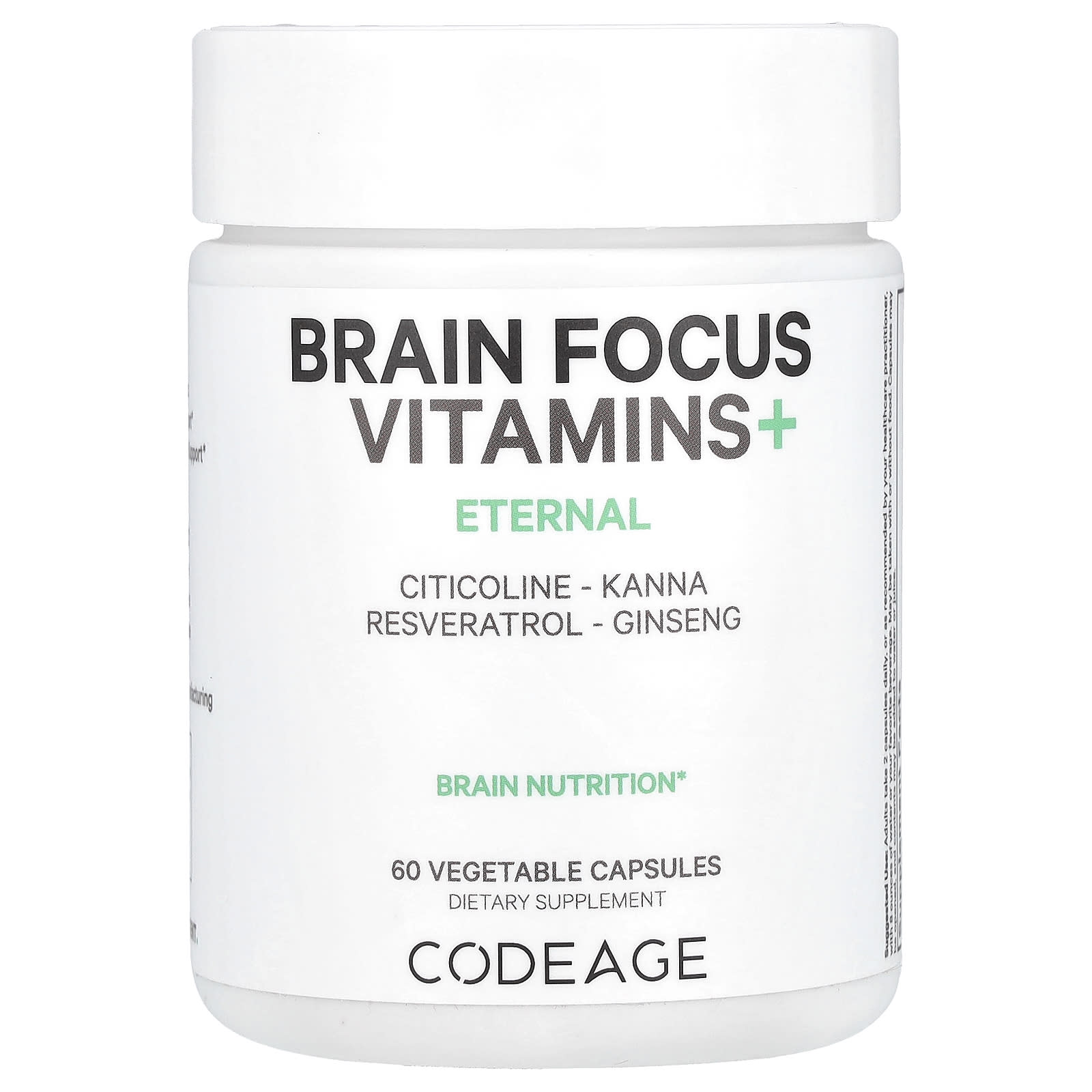 Codeage, Brain Focus Vitamins+, 60 Vegetable Capsules UPC 850049609692 | HiLife Vitamins