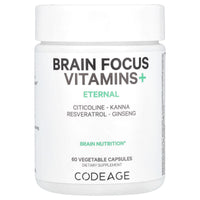 Codeage, Brain Focus Vitamins+, 60 Vegetable Capsules UPC 850049609692 | HiLife Vitamins