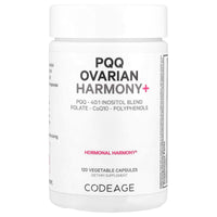 Codeage, PQQ Ovarian Harmony+, 120 Vegetable Capsules UPC 850049609739 | HiLife Vitamins