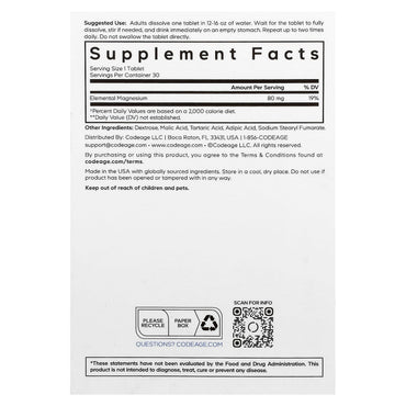 Codeage, Molecular Hydrogen, Unflavored,, 30 Effervescent Tablets UPC 850068815371 | Hilife Vitamins