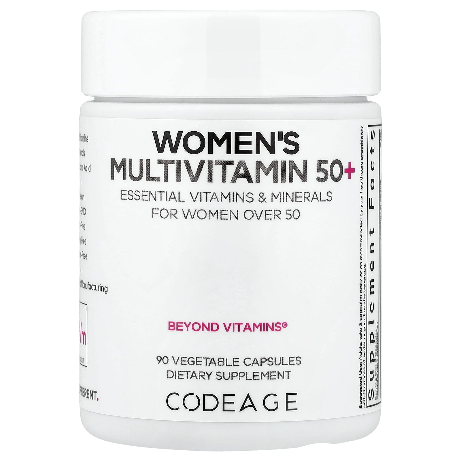 Codeage, Women’s Multivitamin 50+, 90 Vegetable Capsules - 850068815579 | Hilife Vitamins