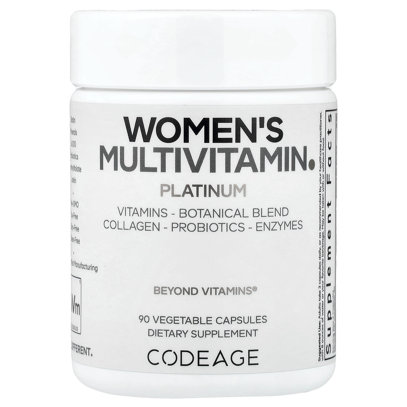 Codeage, Women's Multivitamin, Platinum, 90 Vegetable Capsules UPC 850068815975 | Hilife Vitamins