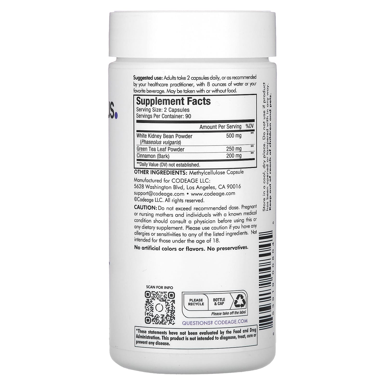 Codeage, Keto Carb Focus, 180 capsules UPC 853919008045 | HiLife Vitamins