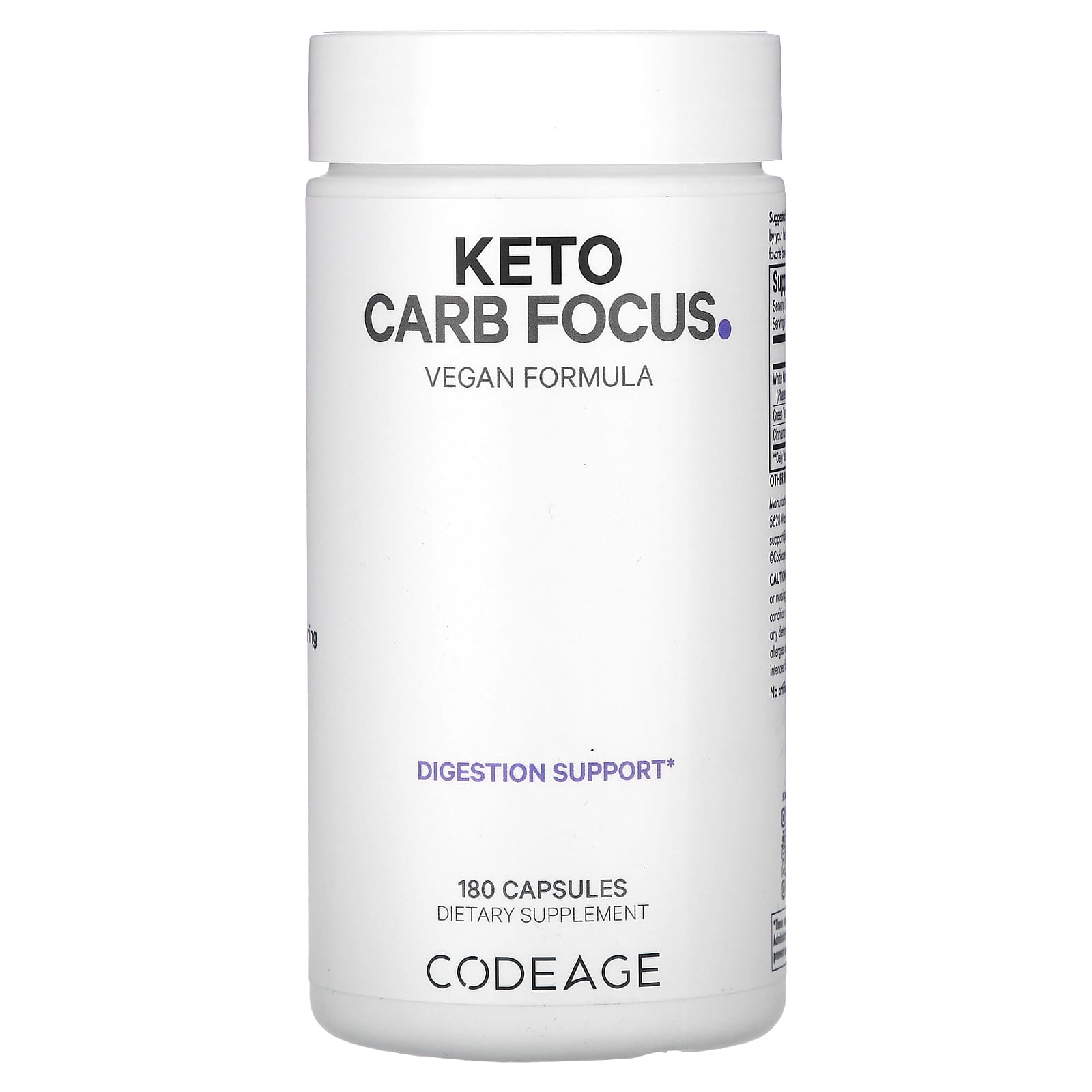Codeage, Keto Carb Focus, 180 capsules UPC 853919008045 | HiLife Vitamins