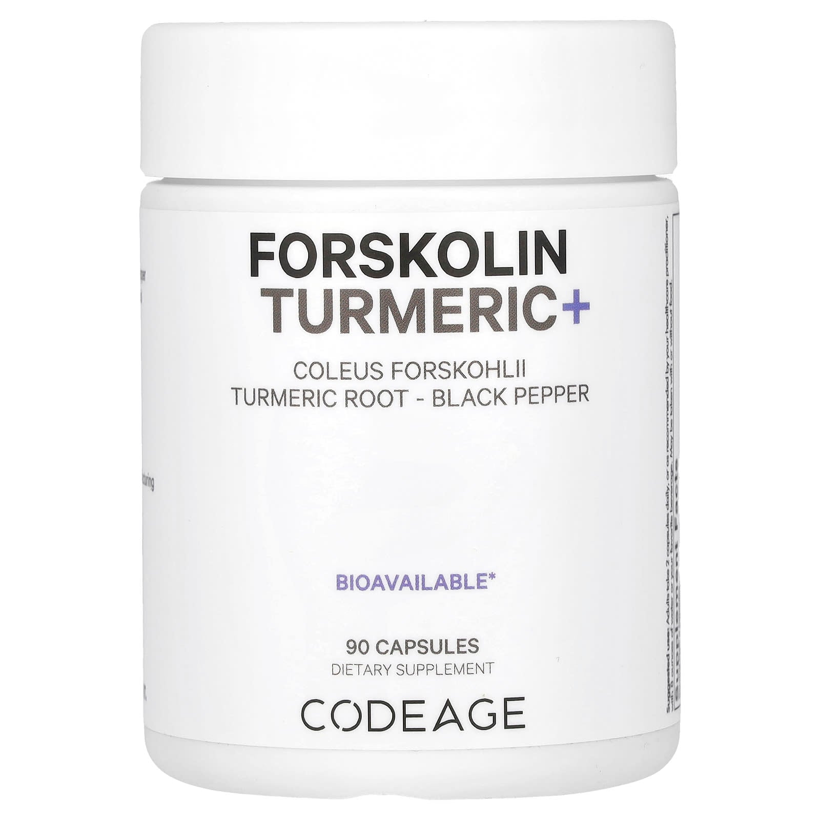 Codeage, Forskolin Turmeric+, 90 capsules UPC 853919008212 | HiLife Vitamins